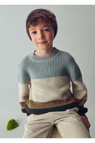 Mayoral Erkek Çocuk Pamuklu Akrilik Karışımlı Triko Kazak Mavi