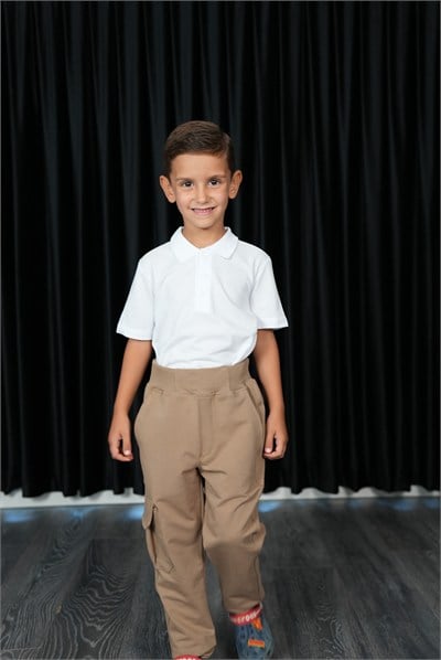 PENYE BELİ LASTİKLİ OKUL PANTOLONU 11-16 YAŞ Bej