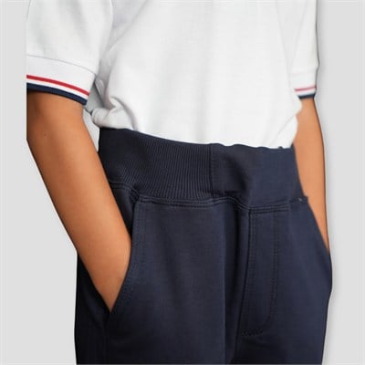 Beli Lastikli Lacivert Penye Okul Pantolonu 6-10 Yaş