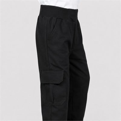 Beli Lastikli Siyah Penye Okul Pantolonu 6-10 Yaş