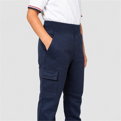 Beli Lastikli Lacivert Penye Okul Pantolonu 6-10 Yaş