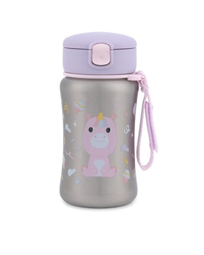 SKIPHOP Besties Squad Pipetli Paslanmaz Çelik Suluk Unicorn Pembe
