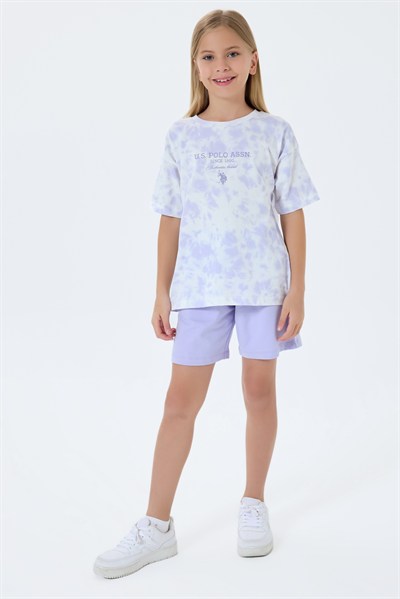 U.S. POLO ASSN Şort Takım 9-14 Yaş Lila