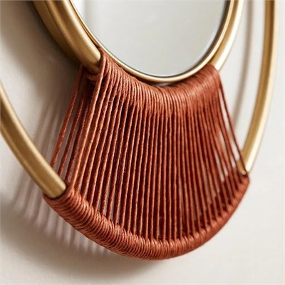 Nodus Metal Dekoratif Ayna Gold