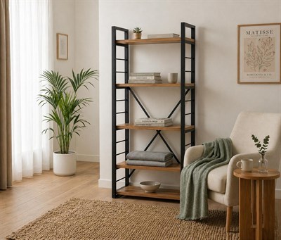 Vestra 5 Katlı Metal Kitaplık