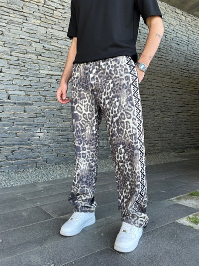 2M AÇIK LEOPAR BAGGY PANTOLON