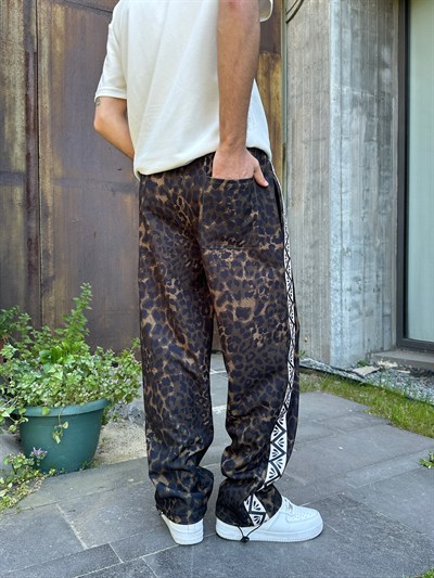 2M KOYU LEOPAR BAGGY PANTOLON