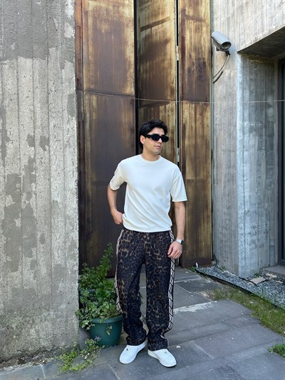 2M KOYU LEOPAR BAGGY PANTOLON