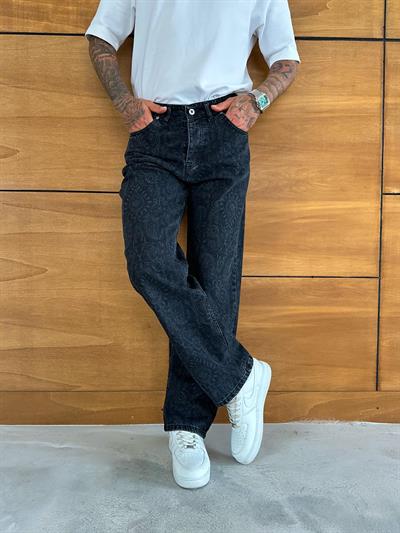 Antrasit Desenli Baggy Pantolon