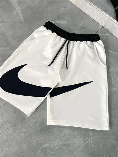 Beyaz Ön Nakış Nike Şort