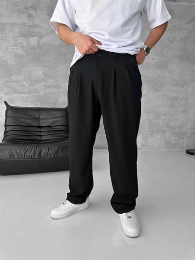 Siyahh Baggy Kumaş Pantolon