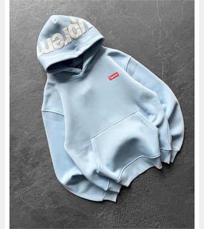 BEBE MAVİ SUPREME KAPŞONLU SWEAT