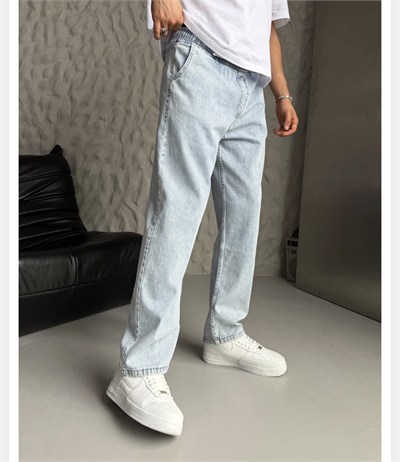 BELİ LASTİKLİ KOT PANTOLON