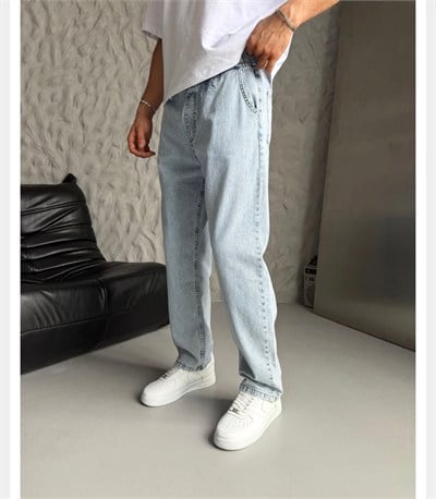 BELİ LASTİKLİ KOT PANTOLON