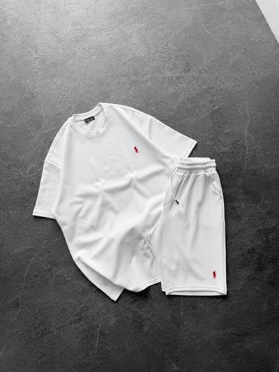 BEYAZ BİSİKLET POLO TAKIM