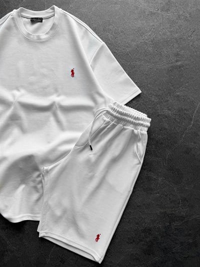 BEYAZ BİSİKLET POLO TAKIM
