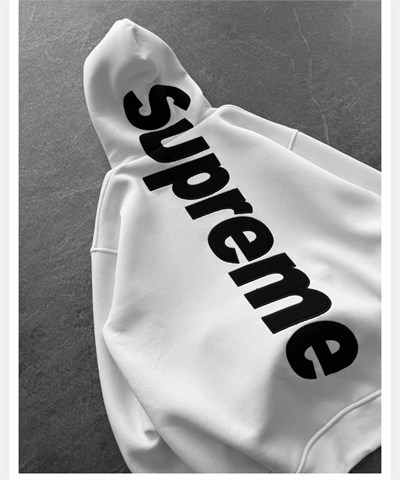 BEYAZ SIRT NAKIŞ SUPREME SWEAT