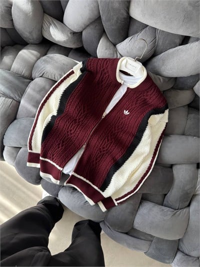 BORDO ADİDAS TRİKO HIRKA