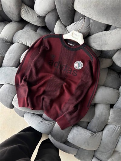 BORDO ADİDAS TRİKO KAZAK