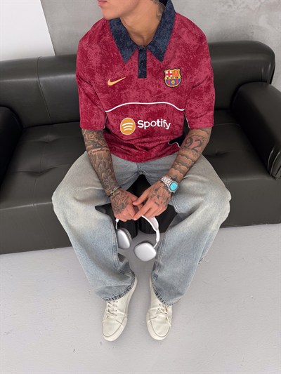 BORDO ÇOK YIKAMA BARCELONA TSHİRT