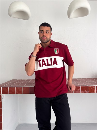 BORDO KESİK İTALİA TSHİRT