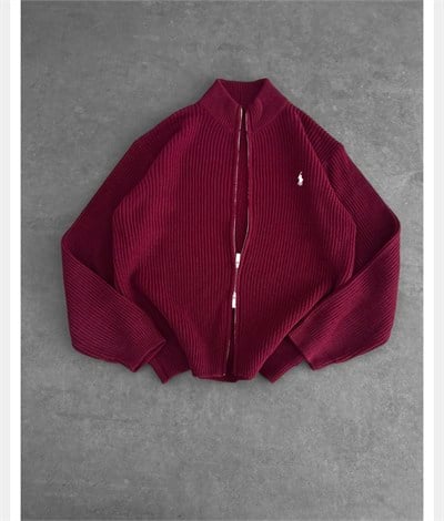 BORDO POLO TRİKO HIRKA