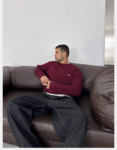 BORDO POLO TRİKO KAZAK