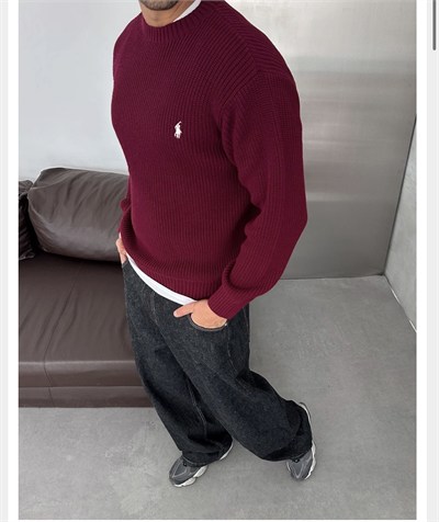 BORDO POLO TRİKO KAZAK