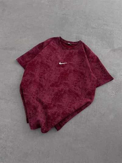 BORDO SWM LOGO NİKE TSHİRT