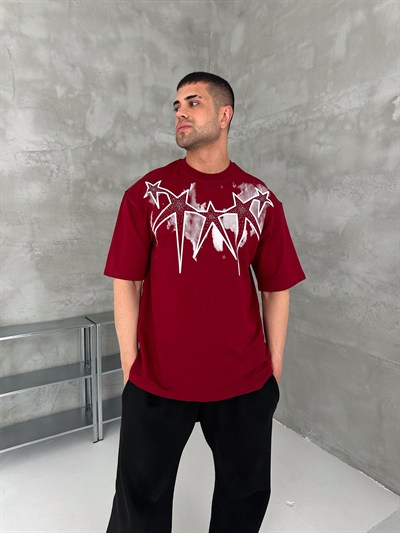 BORDO YILDIZ TAŞLI TSHİRT