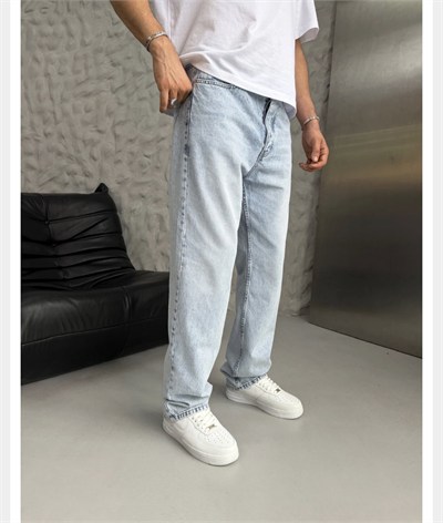 BUZ MAVİ BAGGY PANTOLON