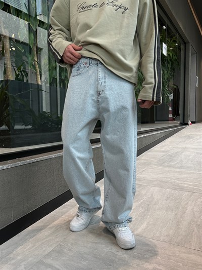 BUZ MAVİ SKATER BAGGY PANTOLON
