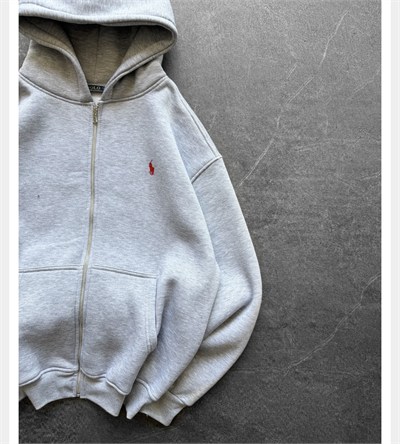 GRİ KIRMIZI POLO HIRKA