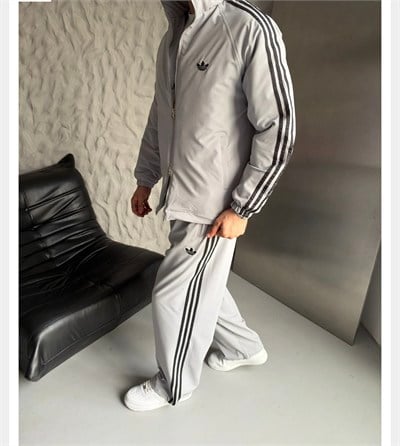 GRİ PARAŞÜT KUMAŞ ADİDAS TAKIM