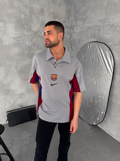 GRİ POLO BARCELONA TSHİRT