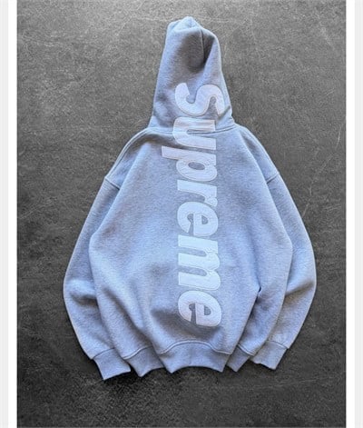 GRİ SIRT NAKIŞ SUPREME SWEAT