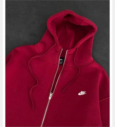 KIRMIZI CLUB FLEECE NİKE HIRKA
