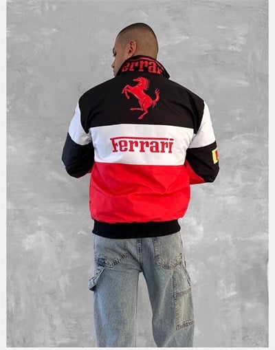 KIRMIZI FERRARİ BOMBER CEKET