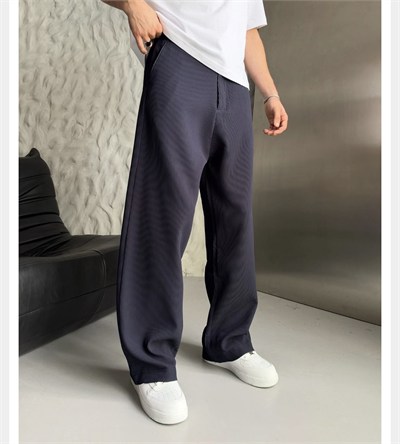 LACİVERT FİTİLLİ KUMAŞ BAGGY PANTOLON