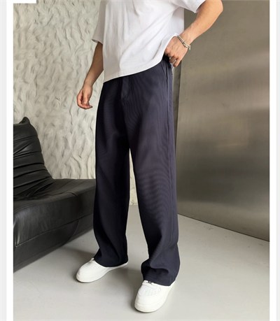 LACİVERT FİTİLLİ KUMAŞ BAGGY PANTOLON