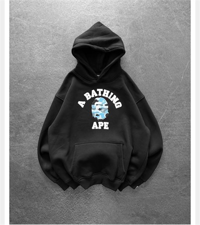 MAVİ BASKI SİYAH BAPE SWEAT