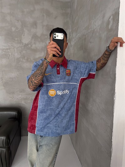 MAVİ ÇOK YIKAMA BARCELONA TSHİRT