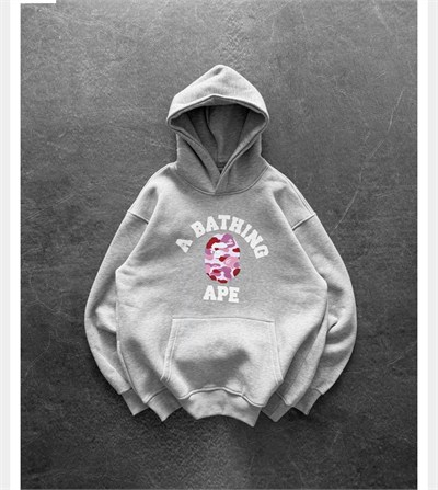 PEMBE BASKI GRİ BAPE SWEAT