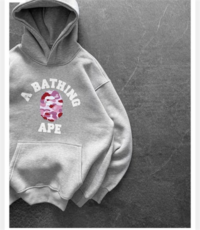 PEMBE BASKI GRİ BAPE SWEAT