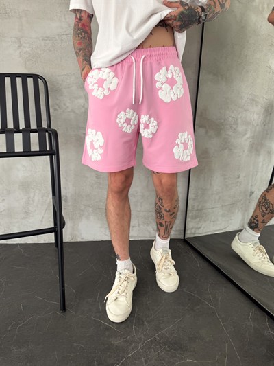 PEMBE DENİM TEARS ŞORT
