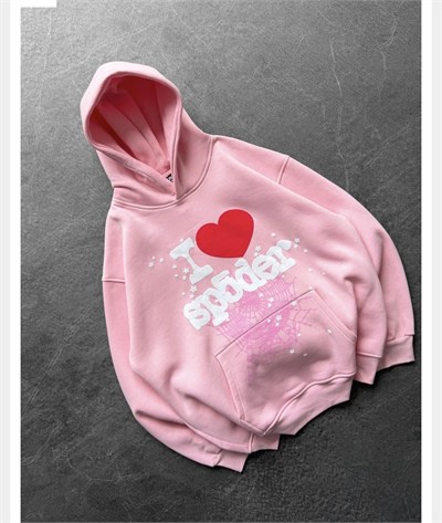 PEMBE KAPŞONLU SP5DER SWEAT