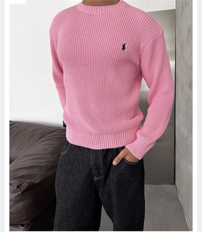 PEMBE POLO TRİKO KAZAK