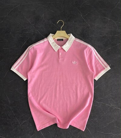 PEMBE POLO YAKA ADİDAS TSHİRT