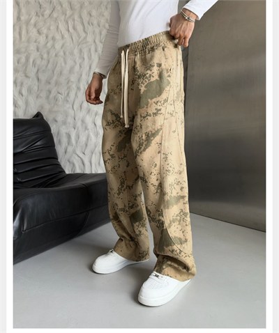 SARI KAMUFLAJ BAGGY PANTOLON