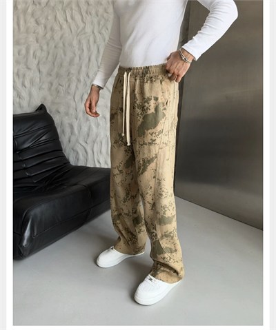 SARI KAMUFLAJ BAGGY PANTOLON